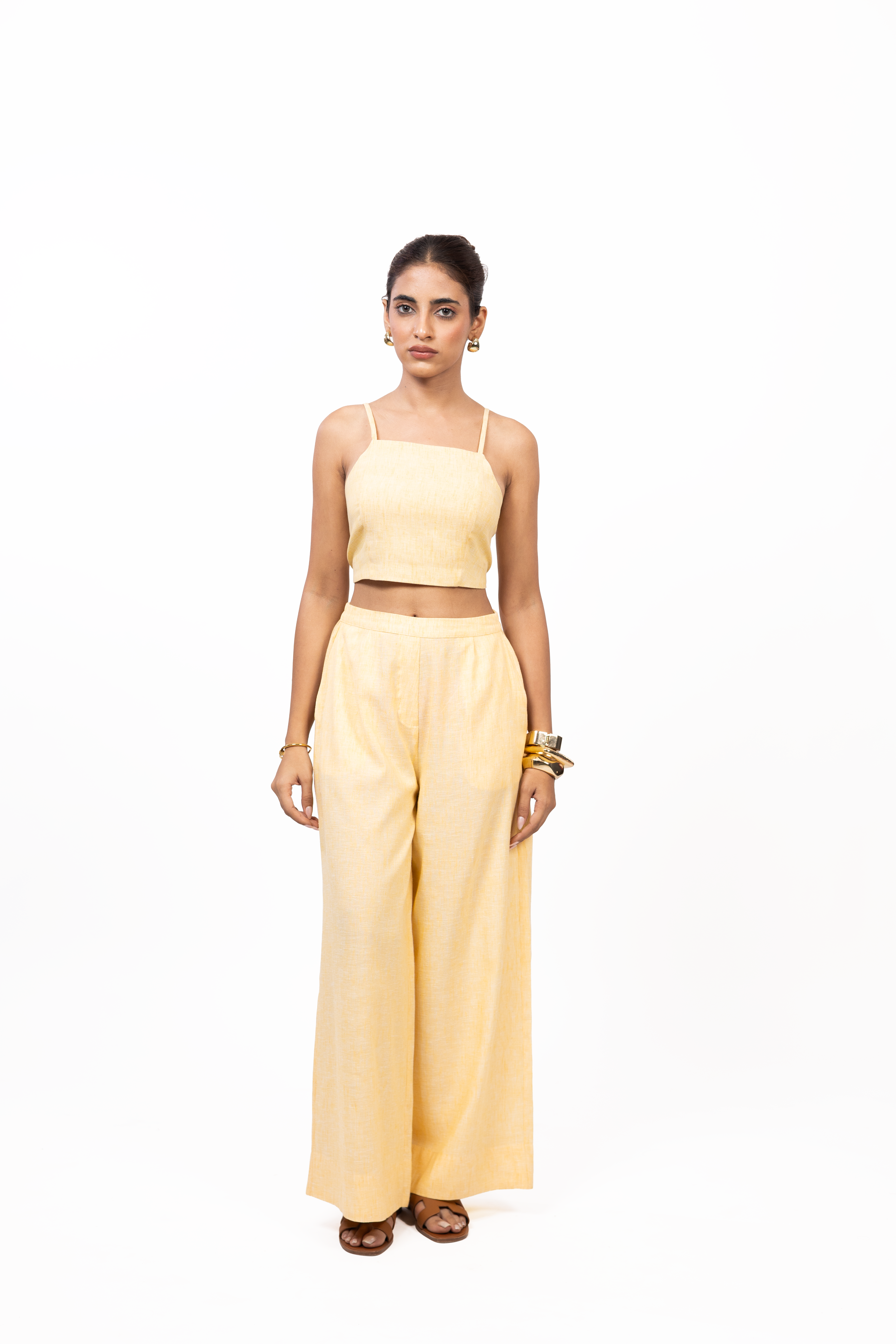 Cropped Square-Neck Co-ord