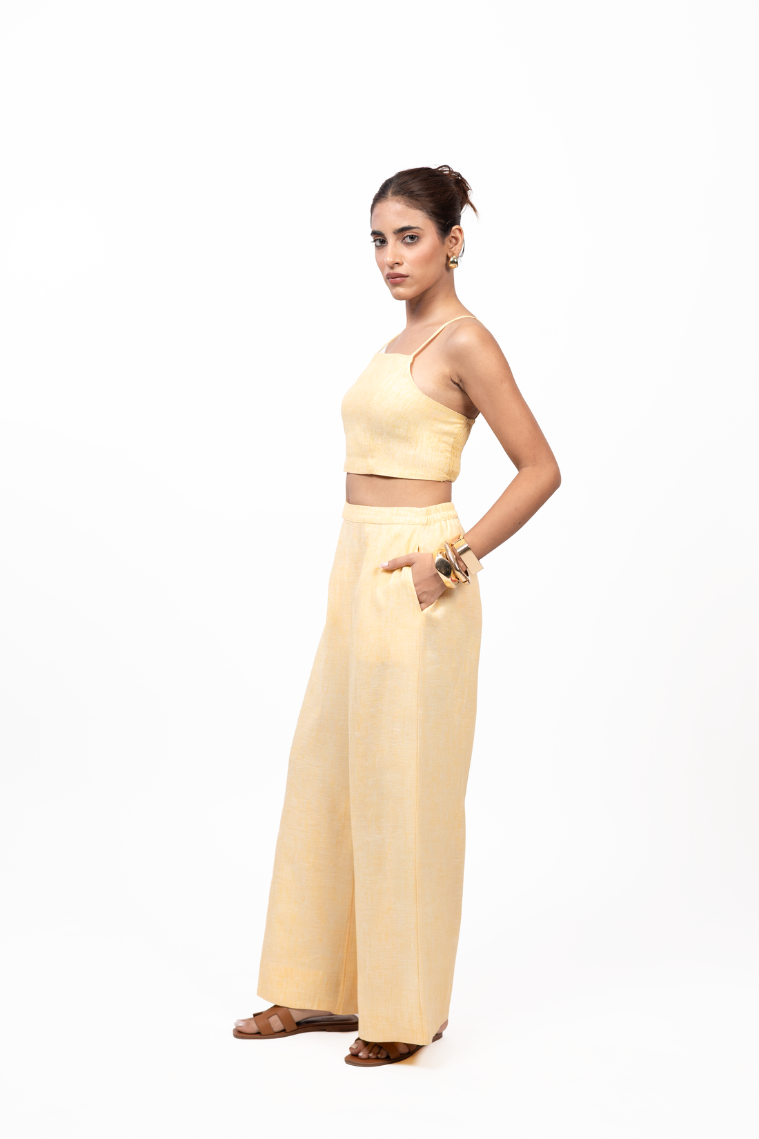 Cropped Square-Neck Co-ord