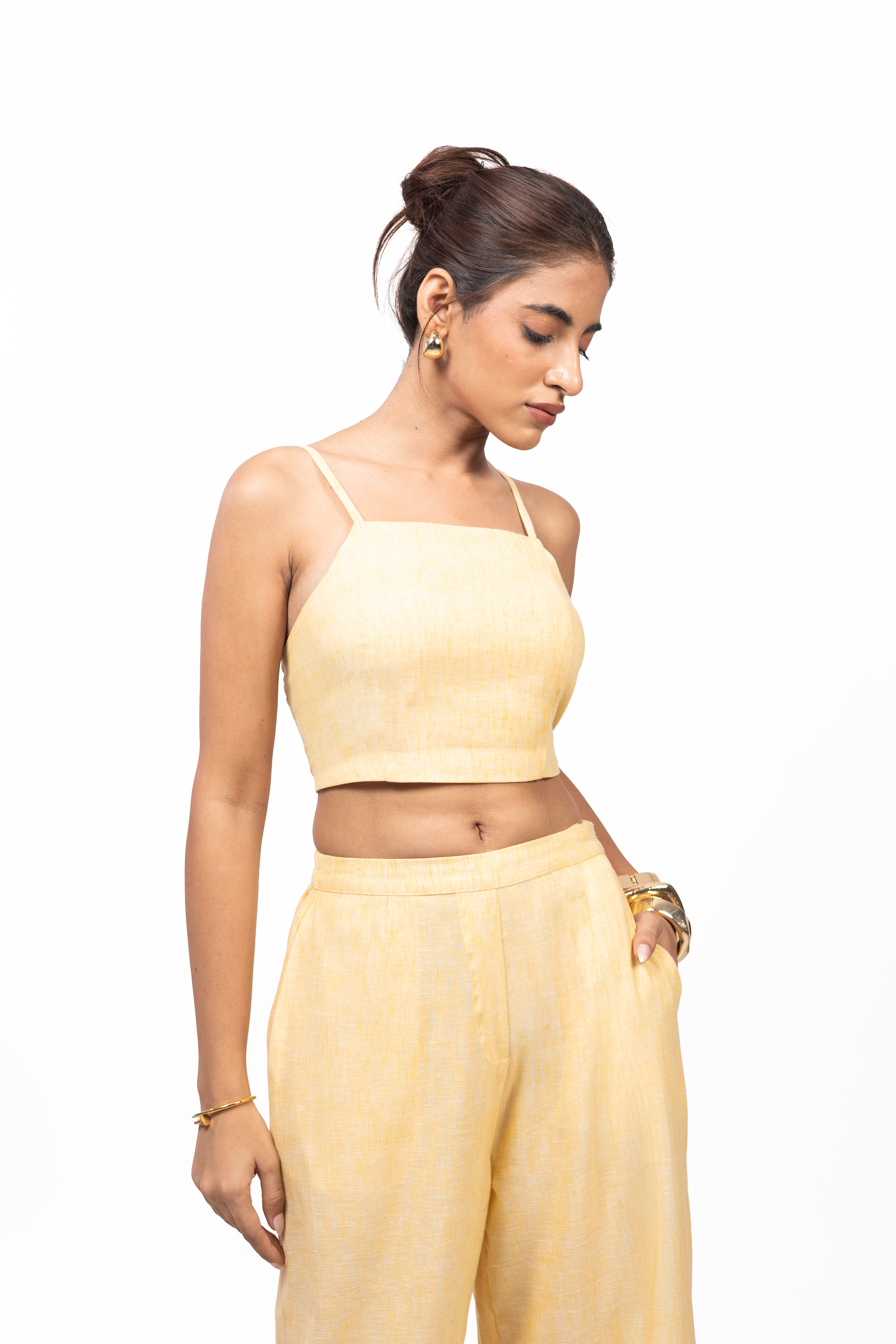 Cropped Square-Neck Co-ord