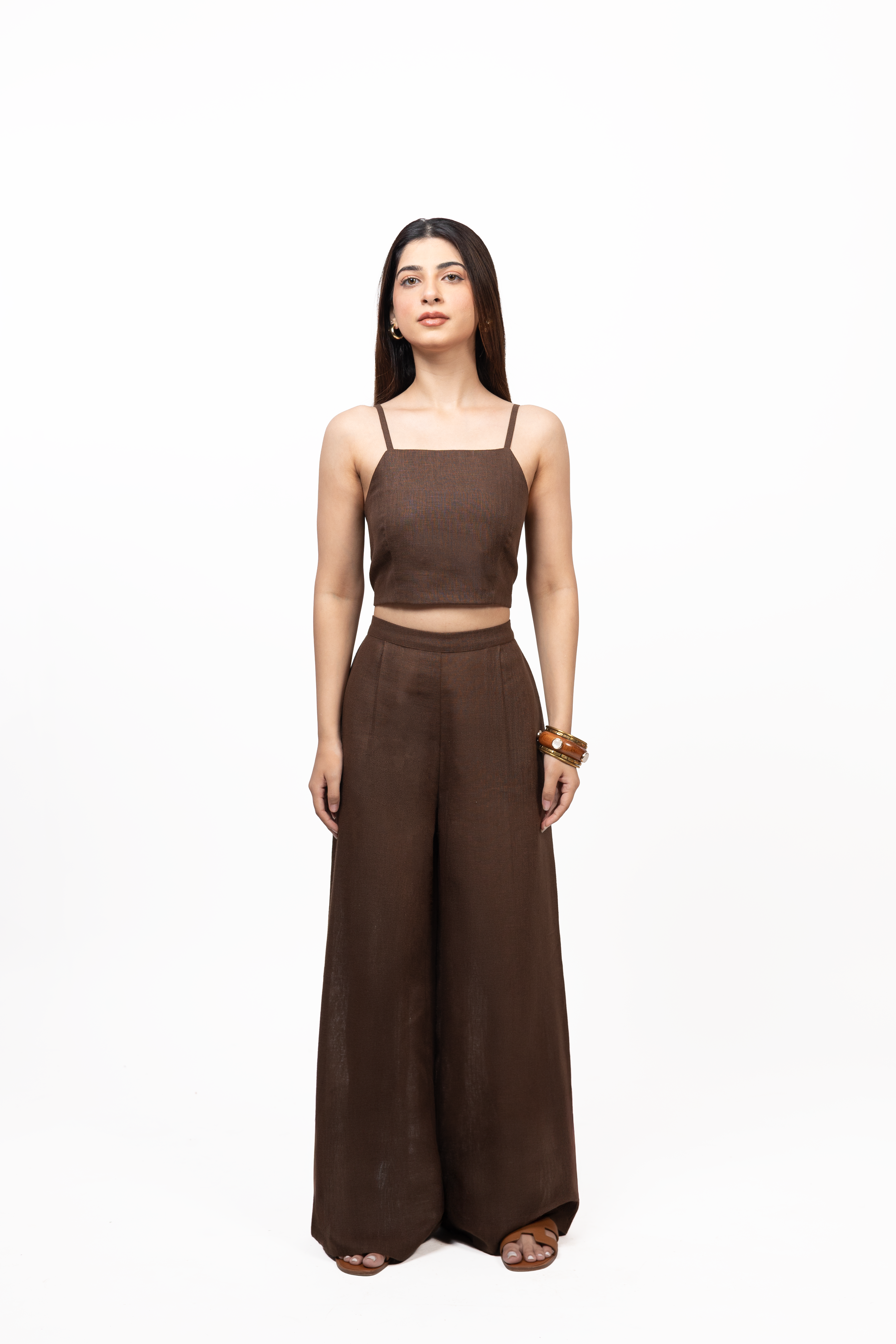 Cropped Square-Neck Co-ord