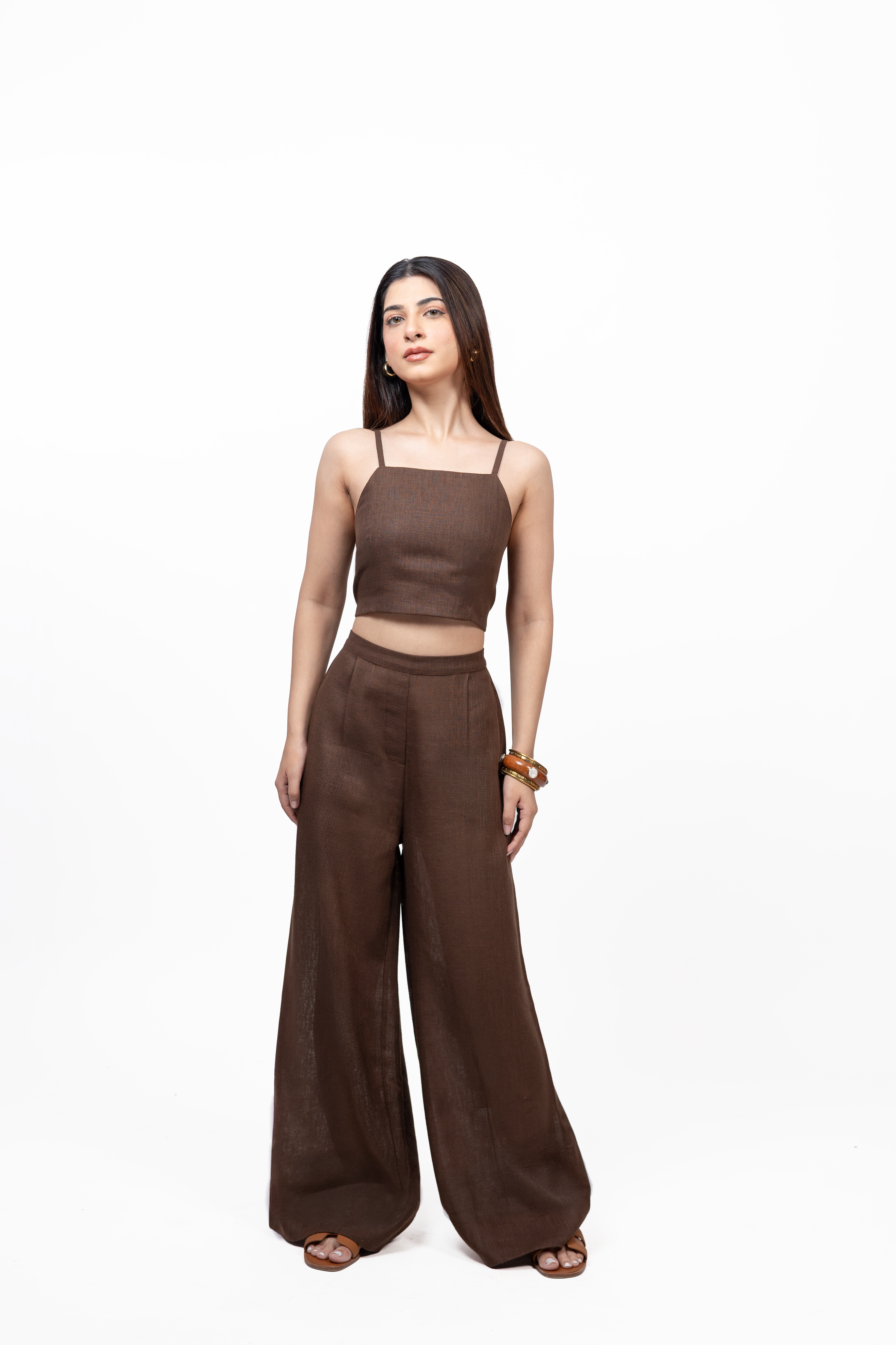 Cropped Square-Neck Co-ord