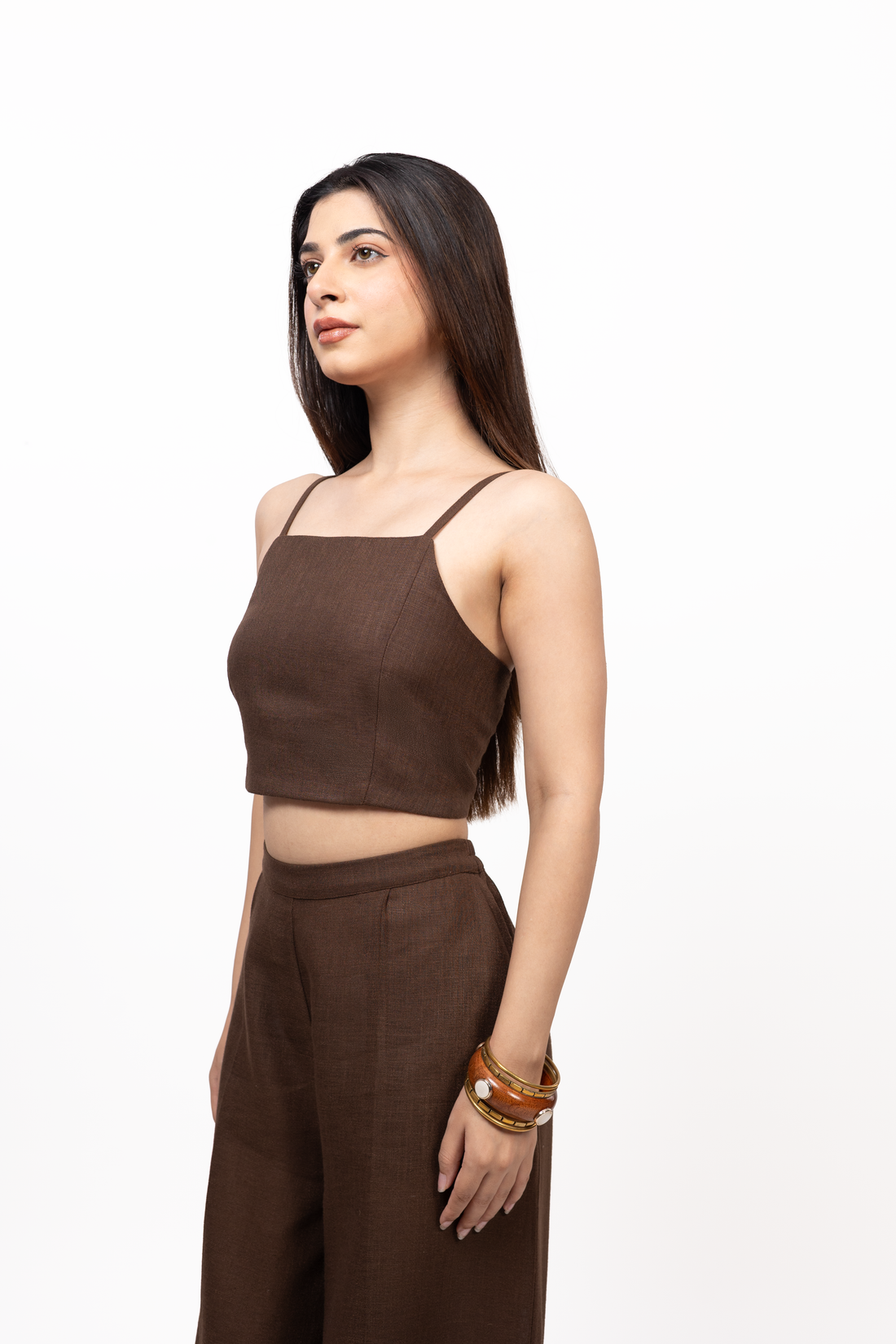 Cropped Square-Neck Co-ord